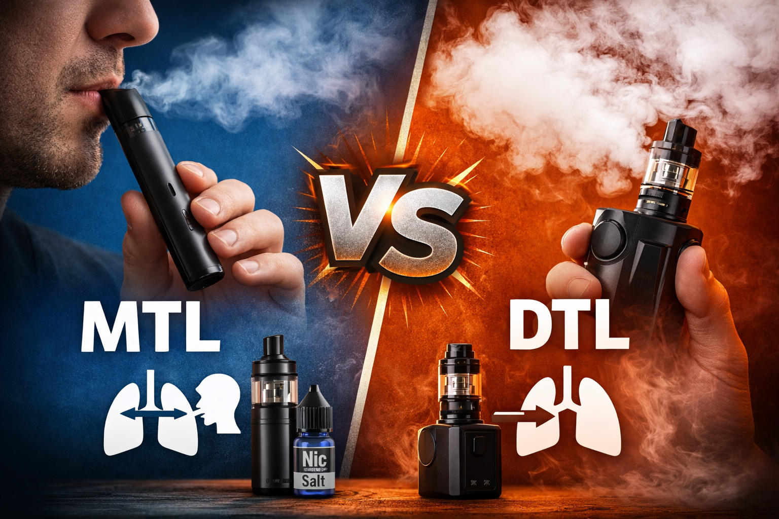 MTL vs. DTL Dampfen: Unterschiede, Gefühl & passende Geräte