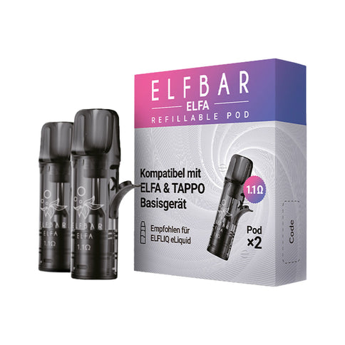 Elfbar Elfa Refillable Pods 1,1 Ohm ELFA Tappo Leerpods