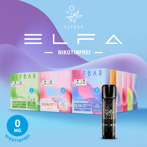 Elfbar ELFA Prefilled Pods ohne Nikotin 0mg