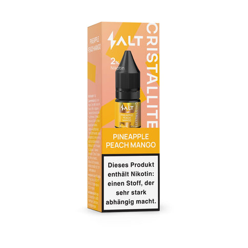 Salt Cristallite E-Liquid Pineapple Peach Mango 10ml Box