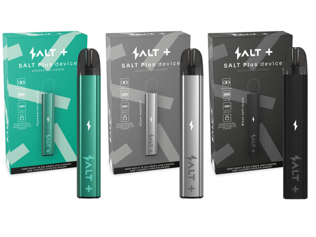 Salt Plus Gerät Black Soft Touch wiederaufladbares Pod-System