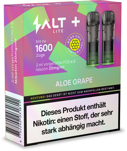 Salt Plus Lite Pods 2er Packung Aloe Grape 4ml Box