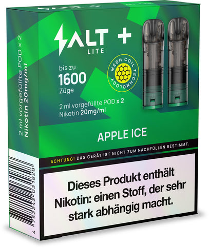 Salt Plus Lite Pods 2er Packung Apple Ice 4ml Box