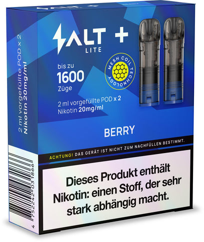Salt Plus Lite Pods 2er Packung Berry 4ml Box
