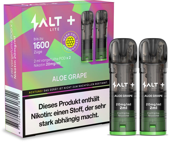 Salt Plus Lite Pods 2er Packung Aloe Grape 4ml Combo