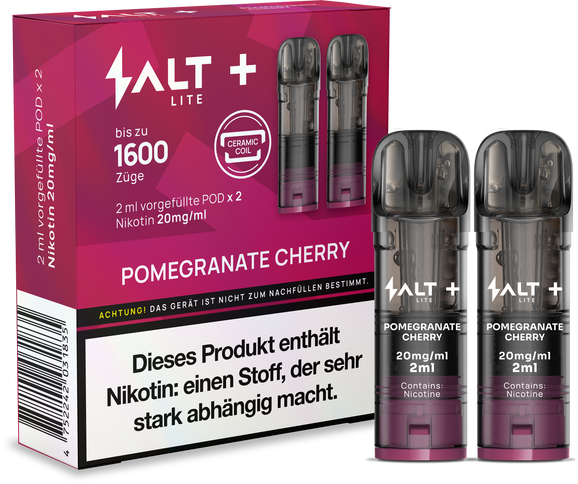 SALT Plus LITE Pod System 2x Pods Pomegranate Cherry 20mg/ml 