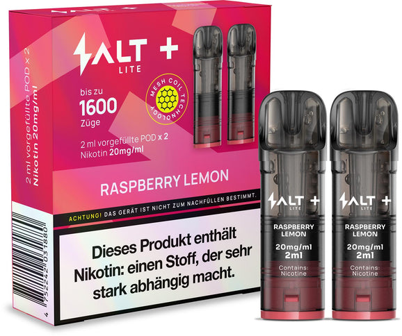 Salt Plus Lite Pods 2er Packung Raspberry Lemon 4ml Combo