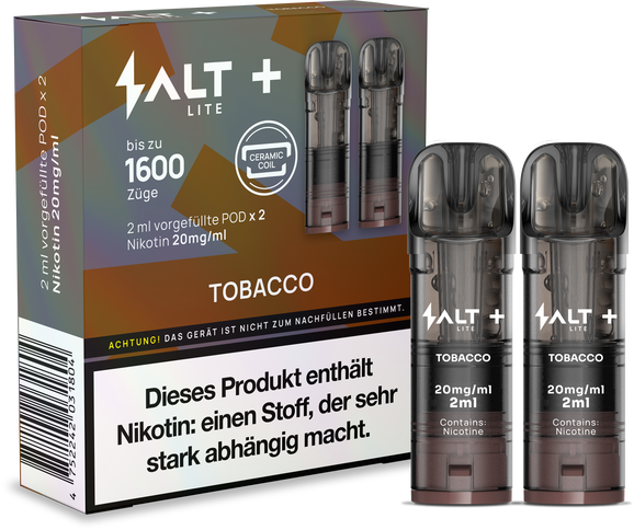 SALT Plus LITE Pod System 2x Pods Tobacco 20mg/ml 