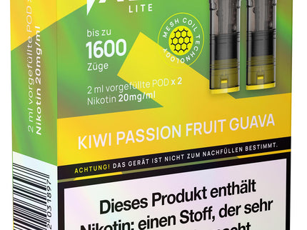 Salt Plus Lite Pods 2er Packung Kiwi Passion Fruit Guava 4ml Box