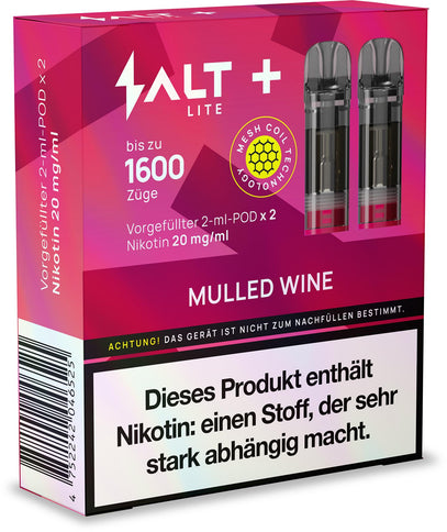 Salt Plus Lite Pods 2er Packung Mulled Wine 4ml Box