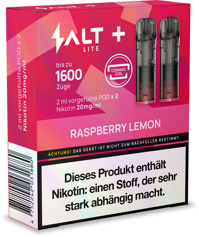 SALT Plus LITE Pod System Raspberry Lemon 20mg/ml 