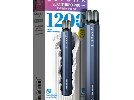 Elfbar ELFA TURBO PRO Kit Navy Blue wiederaufladbares Pod-System refillable pod kit