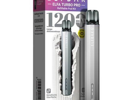Elfbar ELFA TURBO PRO Kit Space Grey wiederaufladbares Pod-System refillable pod kit