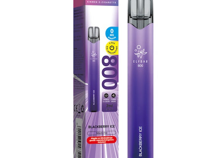 ELF BAR 800 Zero Blackberry Ice 0mg nikotinfreie Einweg E-Zigarette