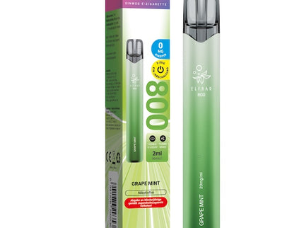 ELF BAR 800 Zero Grape Mint 0mg nikotinfreie Einweg E-Zigarette