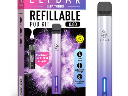 Elfbar ELFA Turbo Kit Aurora Purple wiederaufladbares Pod-System refillable pod kit