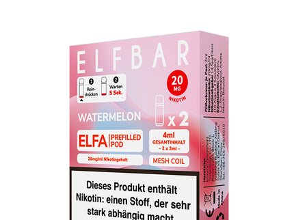 Elfbar ELFA Prefilled Pod Watermelon 0mg ohne Nikotin