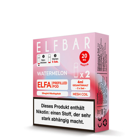 Elfbar ELFA Prefilled Pod Watermelon 0mg ohne Nikotin