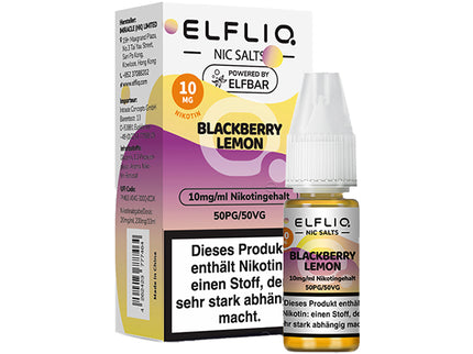 Elf Bar Elfliq Blackberry Lemon 10mg Nikotinsalz Liquid