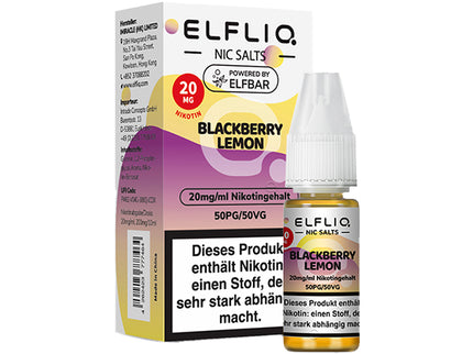 Elf Bar Elfliq Blackberry Lemon 20mg Nikotinsalz Liquid