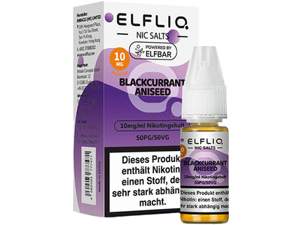 Elf Bar Elfliq Blackcurrant Aniseed 10mg Nikotinsalz Liquid