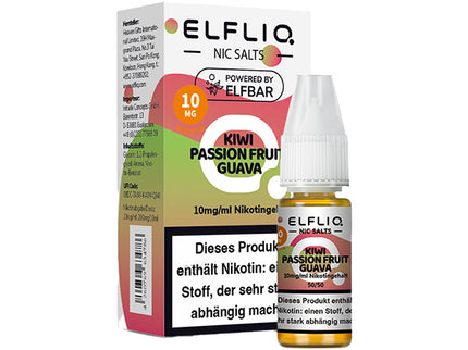 Elf Bar Elfliq Kiwi Passion Fruit Guava 10mg Nikotinsalz Liquid