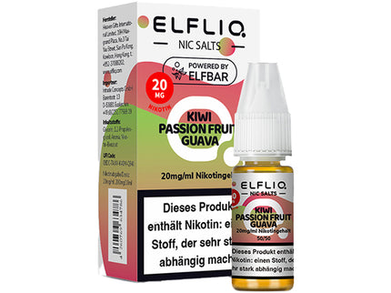 Elf Bar Elfliq Kiwi Passion Fruit Guava 20mg Nikotinsalz Liquid
