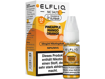Elf Bar Elfliq Pineapple Mango Orange 10mg Nikotinsalz Liquid