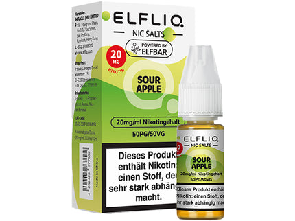 Elf Bar Elfliq Sour Apple 20mg Nikotinsalz Liquid