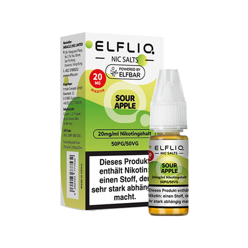 Elf Bar Elfliq Sour Apple 20mg Nikotinsalz Liquid