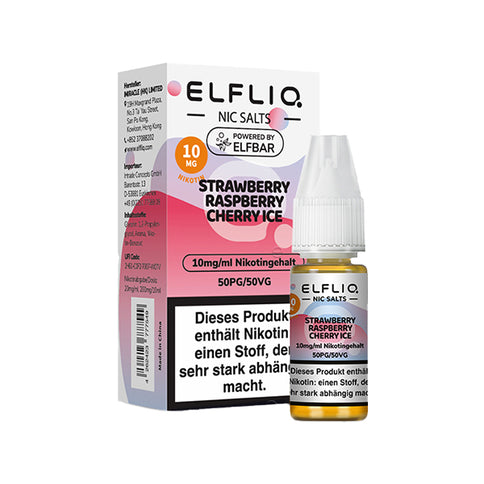 Elf Bar Elfliq Strawberry Raspberry Cherry Ice 10mg Nikotinsalz Liquid