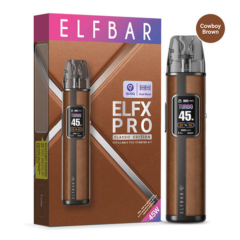 Elf Bar ELFX Pro Classic Edition Cowboy Brown wiederaufladbares Pod-System