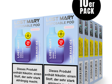 Lost Mary BM600 Blue Razz Ice 20mg 10er pack