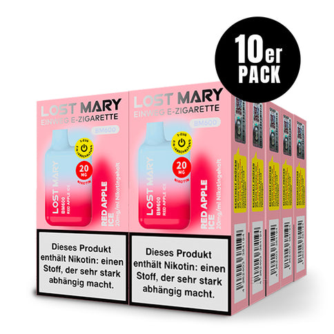 Lost Mary BM600 Red Apple Ice 20mg 10er pack
