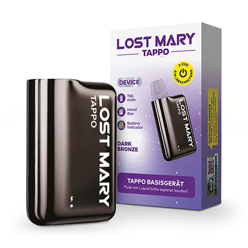 Lost Mary Tappo Akkuträger wiederaufladbares Pod-System dark bronze