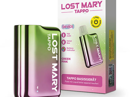 Lost Mary Tappo Akkuträger wiederaufladbares Pod-System green pink