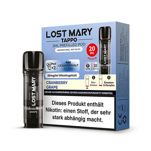Lost Mary Tappo Prefilled Pod Kit Cranberry Grape 20mg